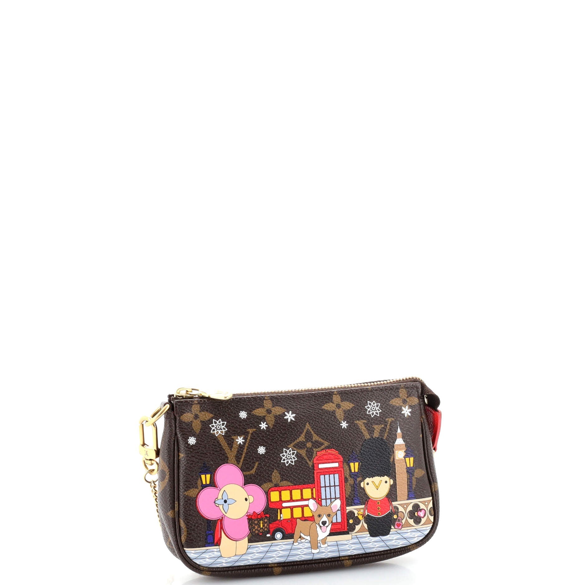 Pochette Accessoires Limited Edition Vivienne Xmas Monogram Canvas Mini