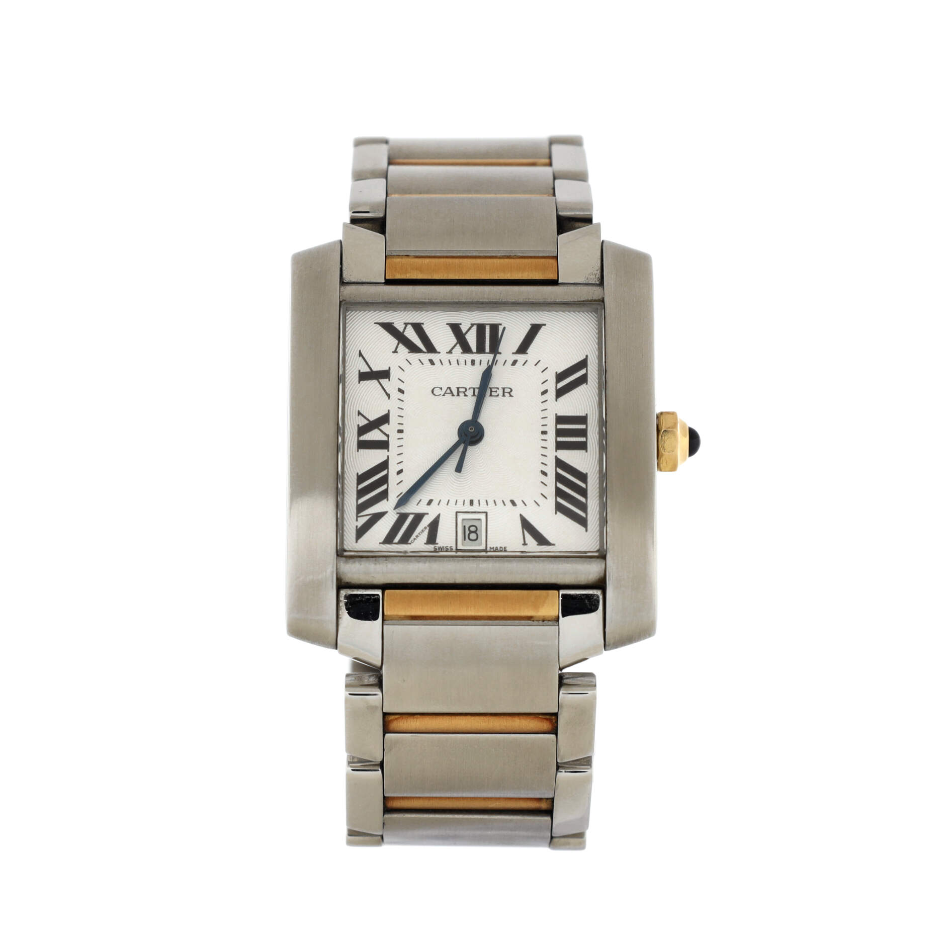 Tank Francaise Automatic Watch Stainless Steel and Yellow Gold 28