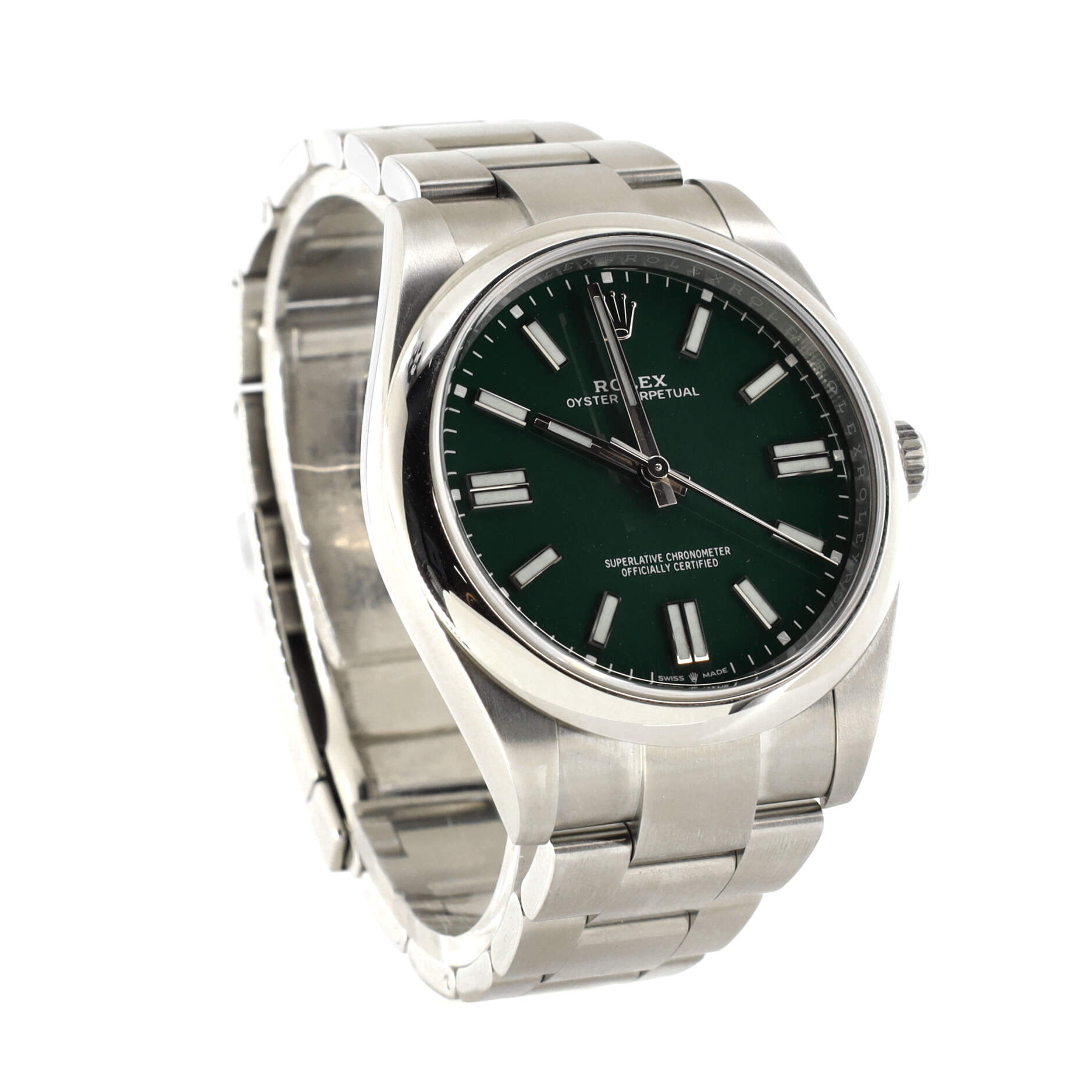 Oyster Perpetual Green Automatic Watch Stainless Steel 41