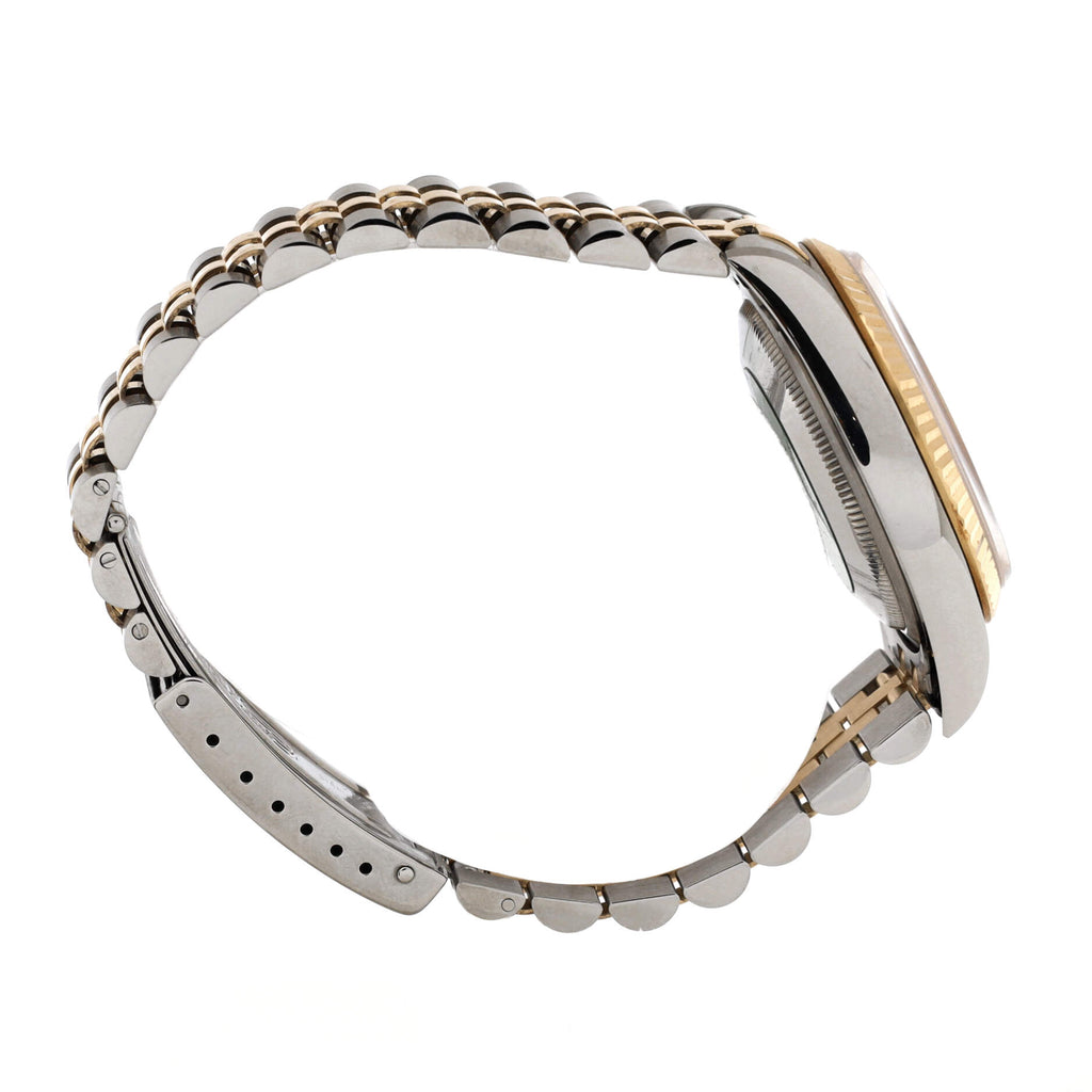 Oyster Perpetual Datejust Automatic Watch Stainless Steel and Yellow Gold with Diamond Markers 36
