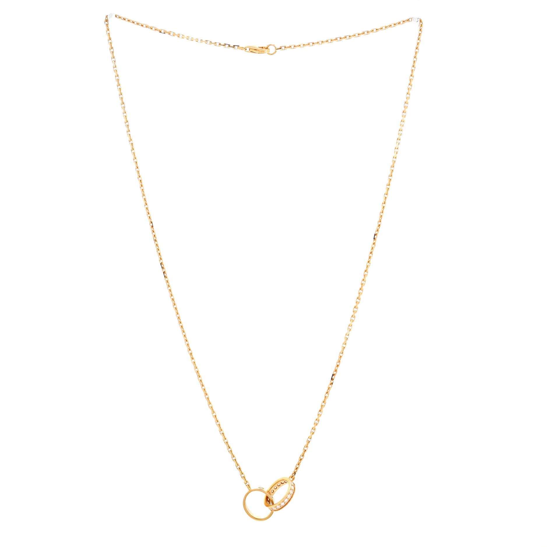 Love Interlocking Necklace 18K Rose Gold with Diamonds