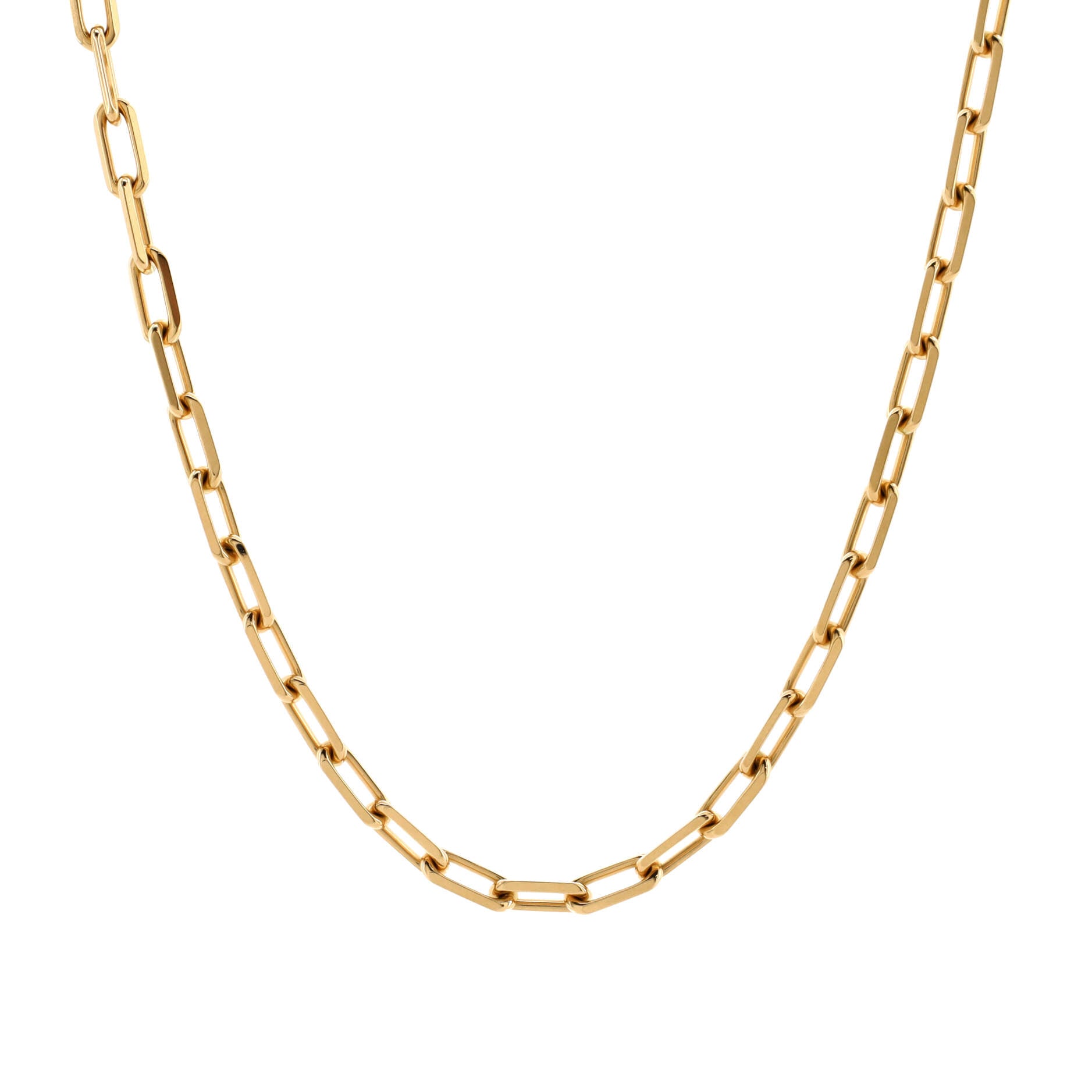 Santos de Cartier Chain Necklace 18K Yellow Gold Short