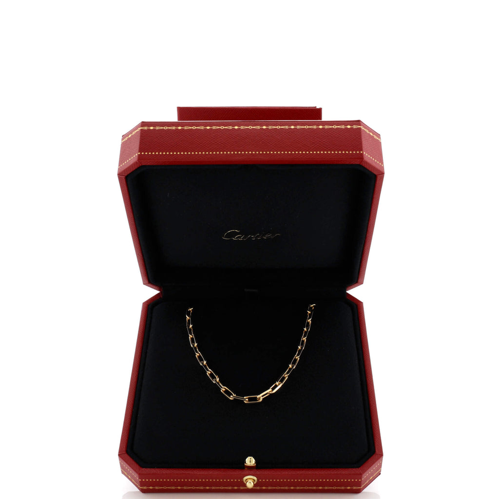 Santos de Cartier Chain Necklace 18K Yellow Gold Short