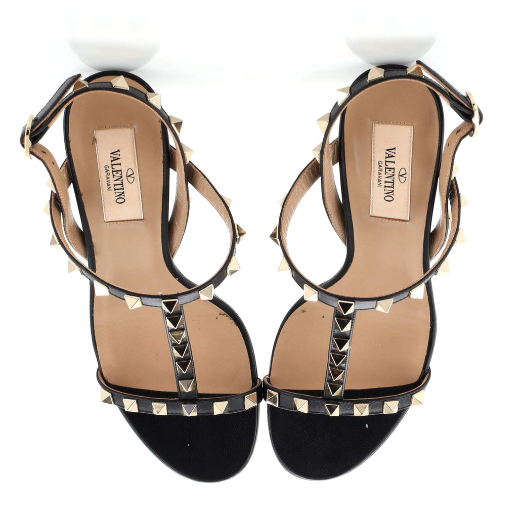 Women's Rockstud Stiletto Heeled Sandals Leather