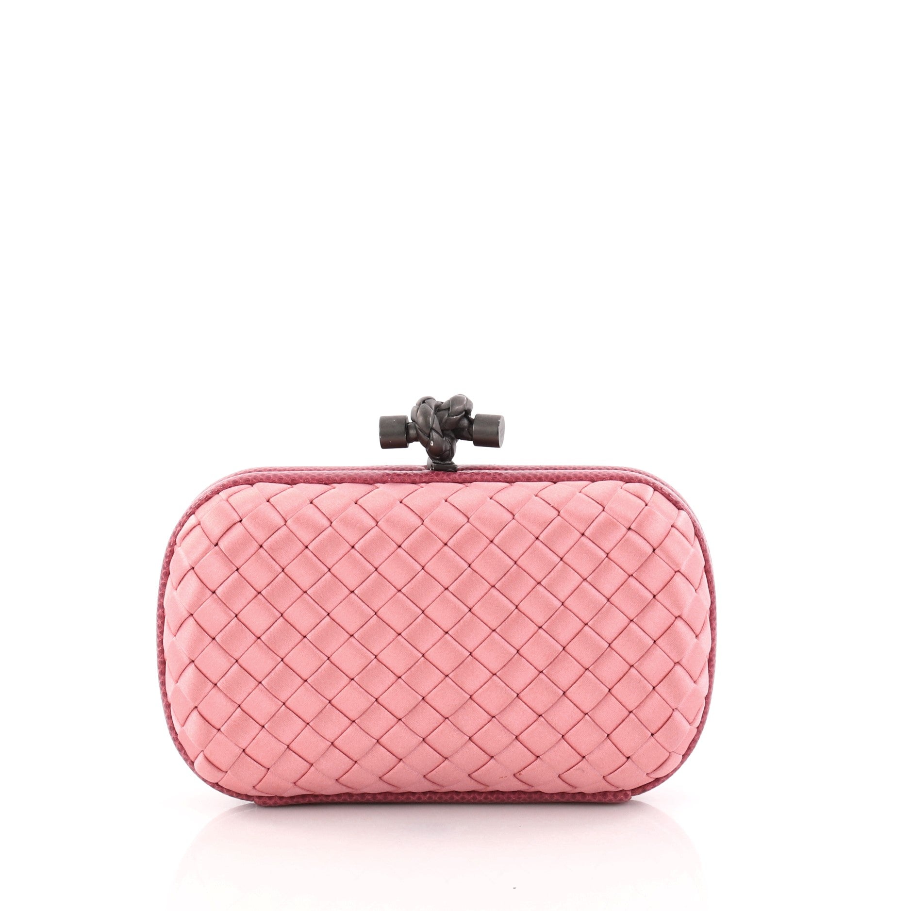 Box Knot Clutch Intrecciato Satin Small