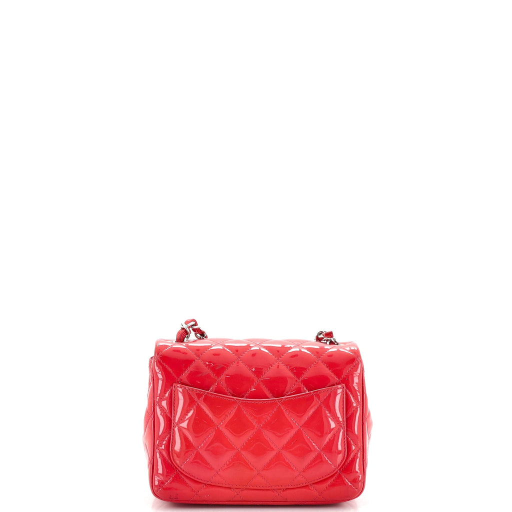 Square Classic Single Flap Bag Quilted Patent Mini