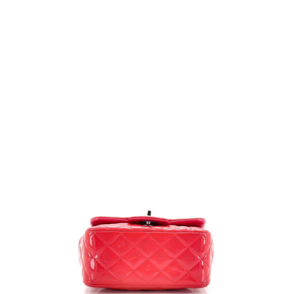 Square Classic Single Flap Bag Quilted Patent Mini