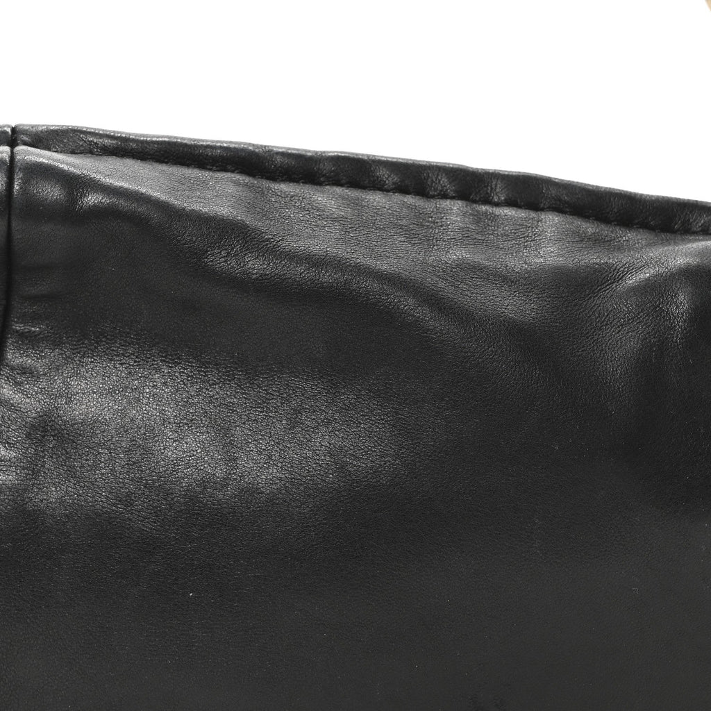 Lambskin Small Chain Hobo Black