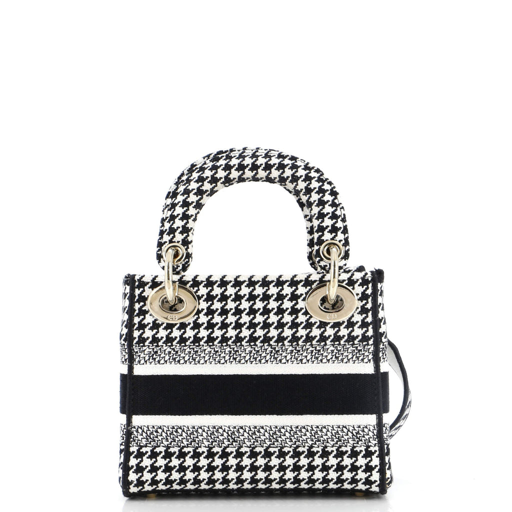 Lady D-Lite Bag Houndstooth Canvas Mini