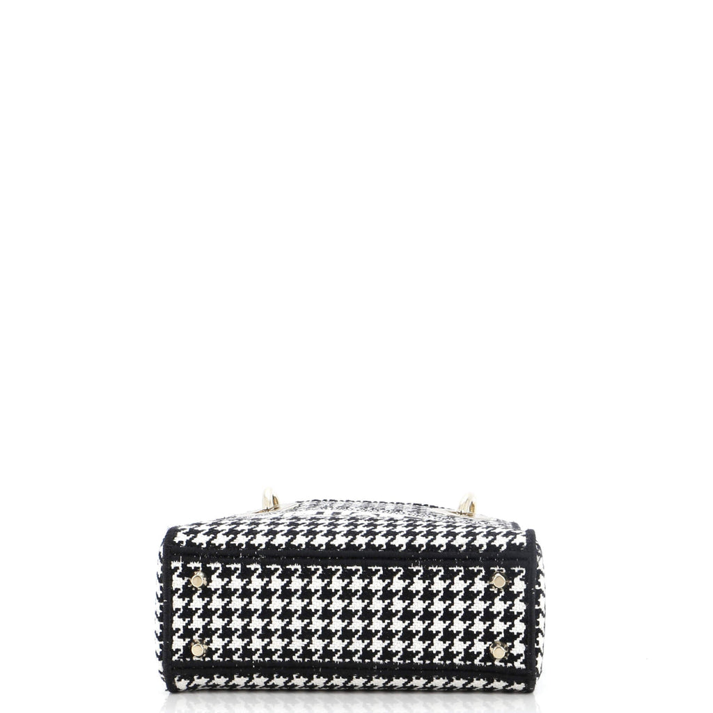 Lady D-Lite Bag Houndstooth Canvas Mini