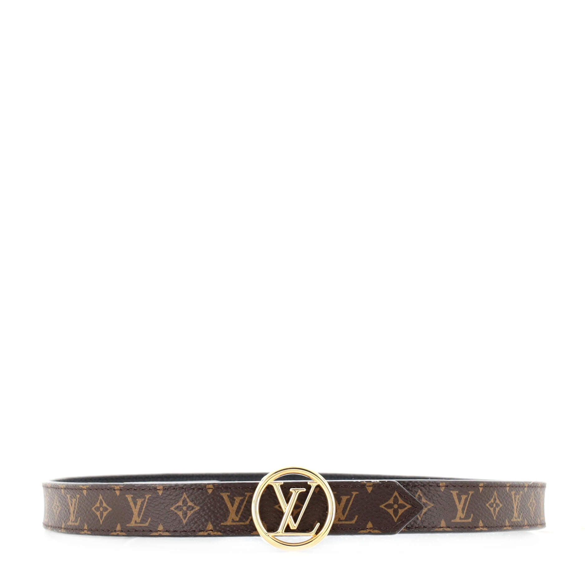LV Circle Reversible Belt Monogram Canvas and Leather Thin