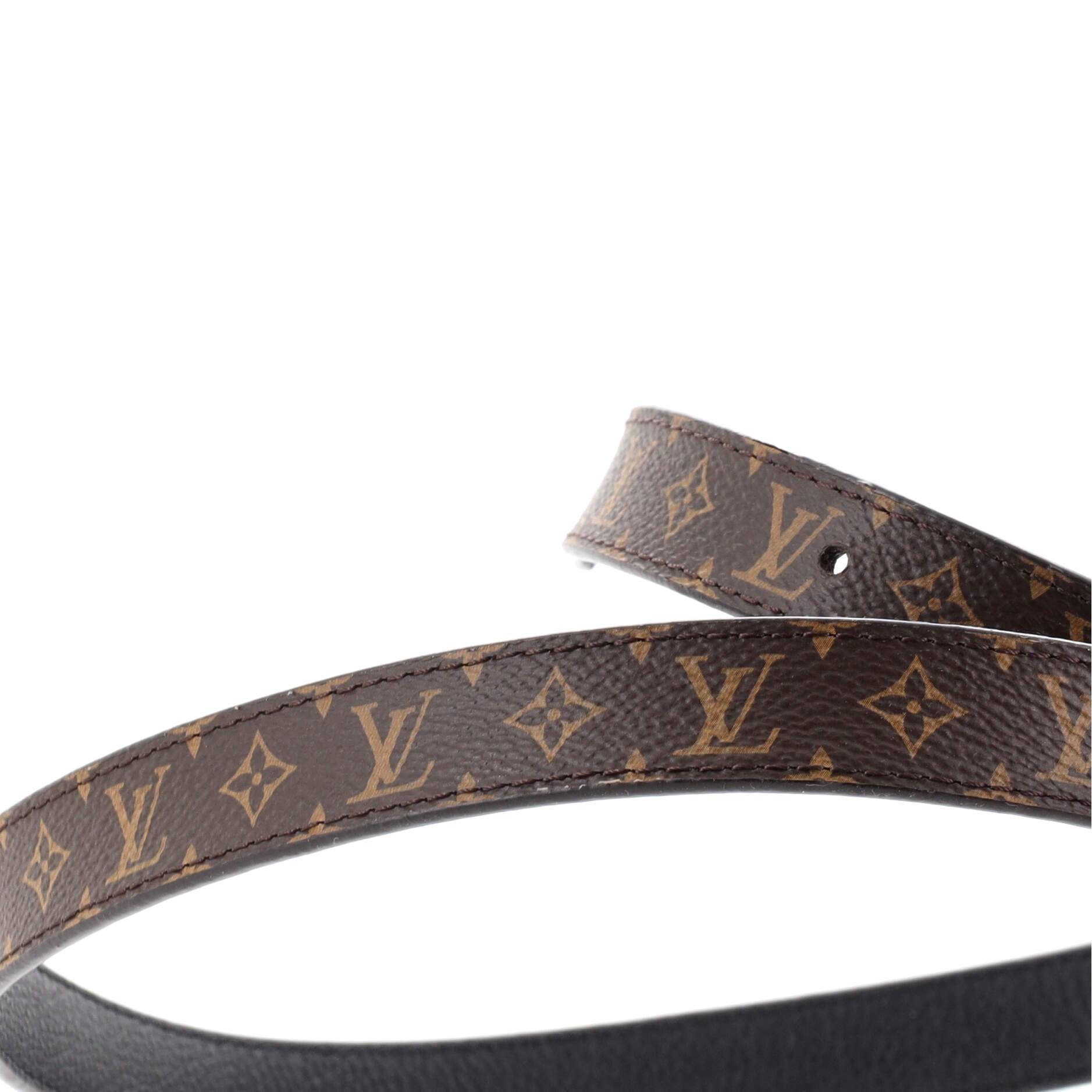 LV Circle Reversible Belt Monogram Canvas and Leather Thin