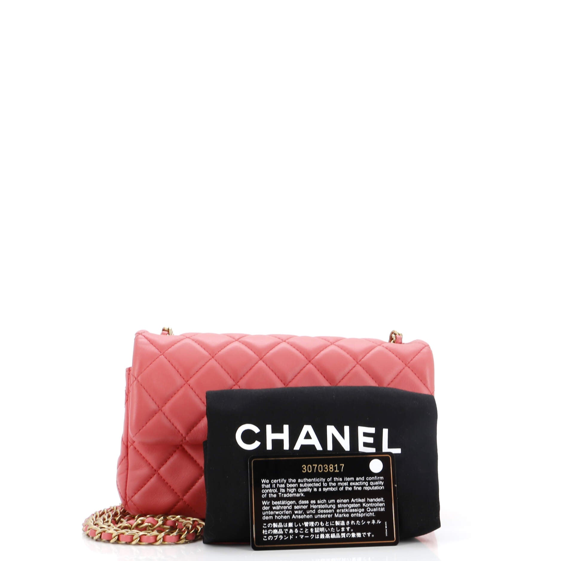 Pearl Crush Flap Bag Quilted Lambskin Mini