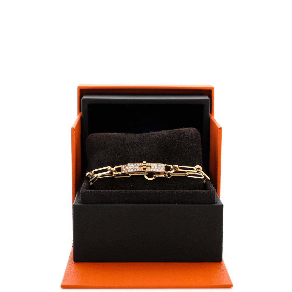 Kelly Chaine Choker Necklace 18K Yellow Gold and Pave Diamonds Small