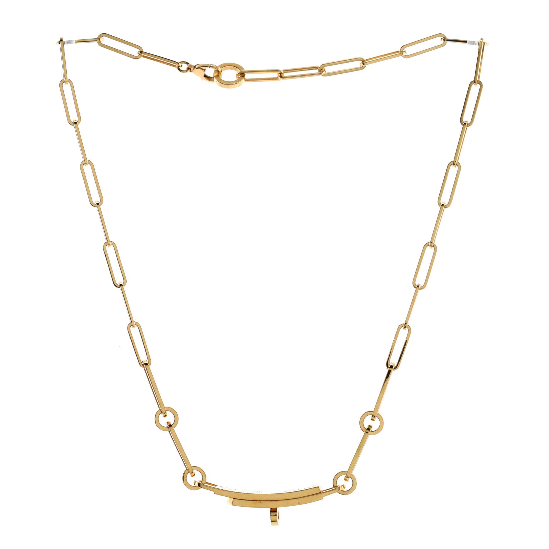 Kelly Chaine Choker Necklace 18K Yellow Gold and Pave Diamonds Small