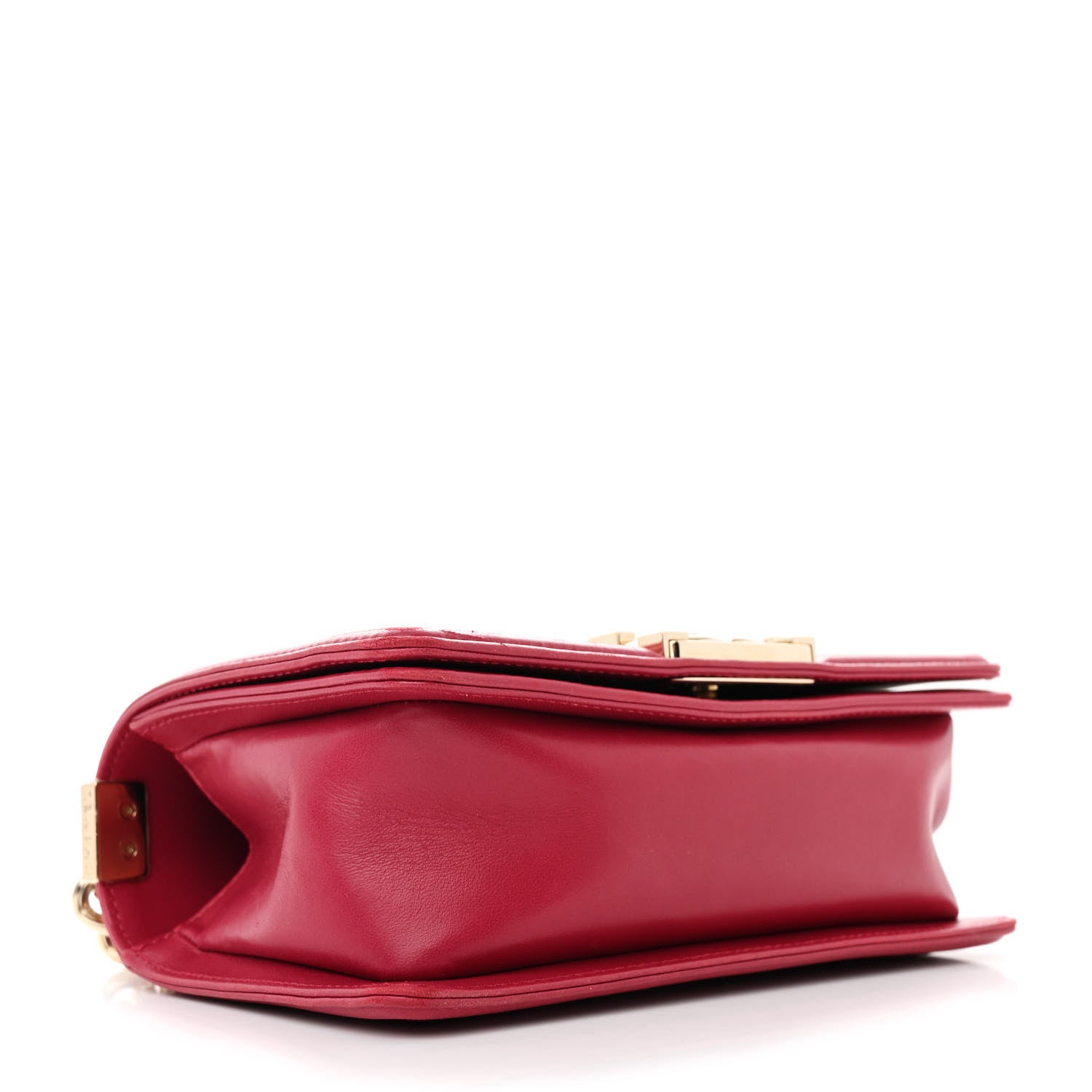 Lambskin Quilted Small Boy Flap Dark Pink