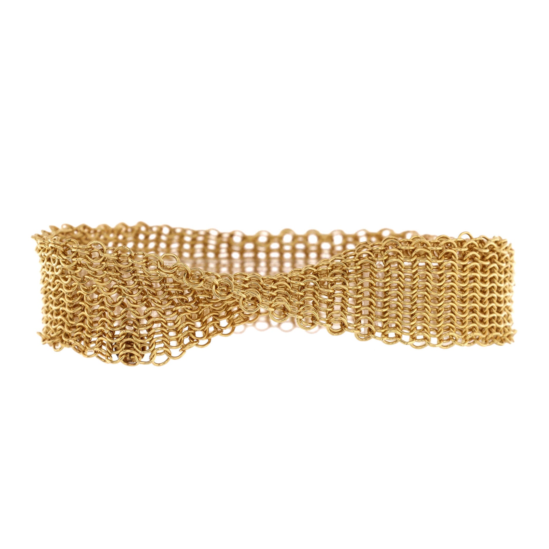Elsa Peretti Mesh Bracelet 18K Yellow Gold Narrow