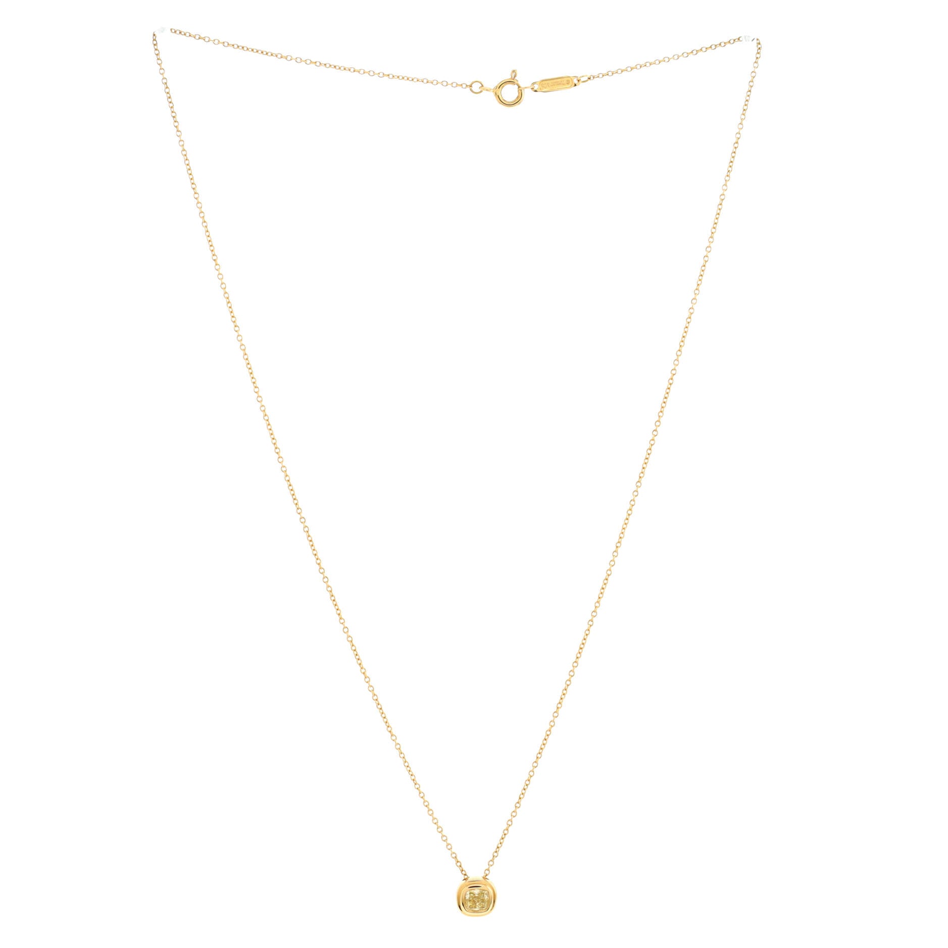 Bezet Pendant Necklace 18K Yellow Gold with Yellow Diamond 0.42CT