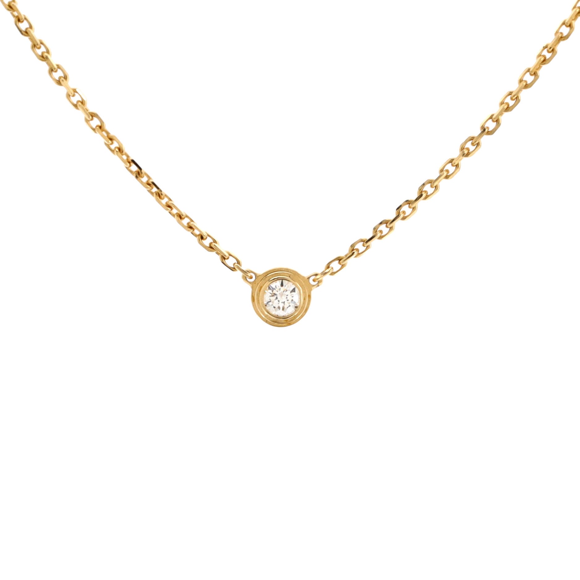 Cartier D'Amour Pendant Necklace 18K Yellow Gold and Diamond XS