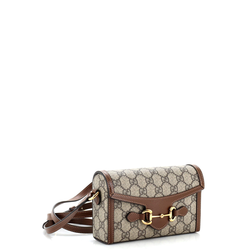 Horsebit 1955 Flap Crossbody Bag GG Coated Canvas Mini