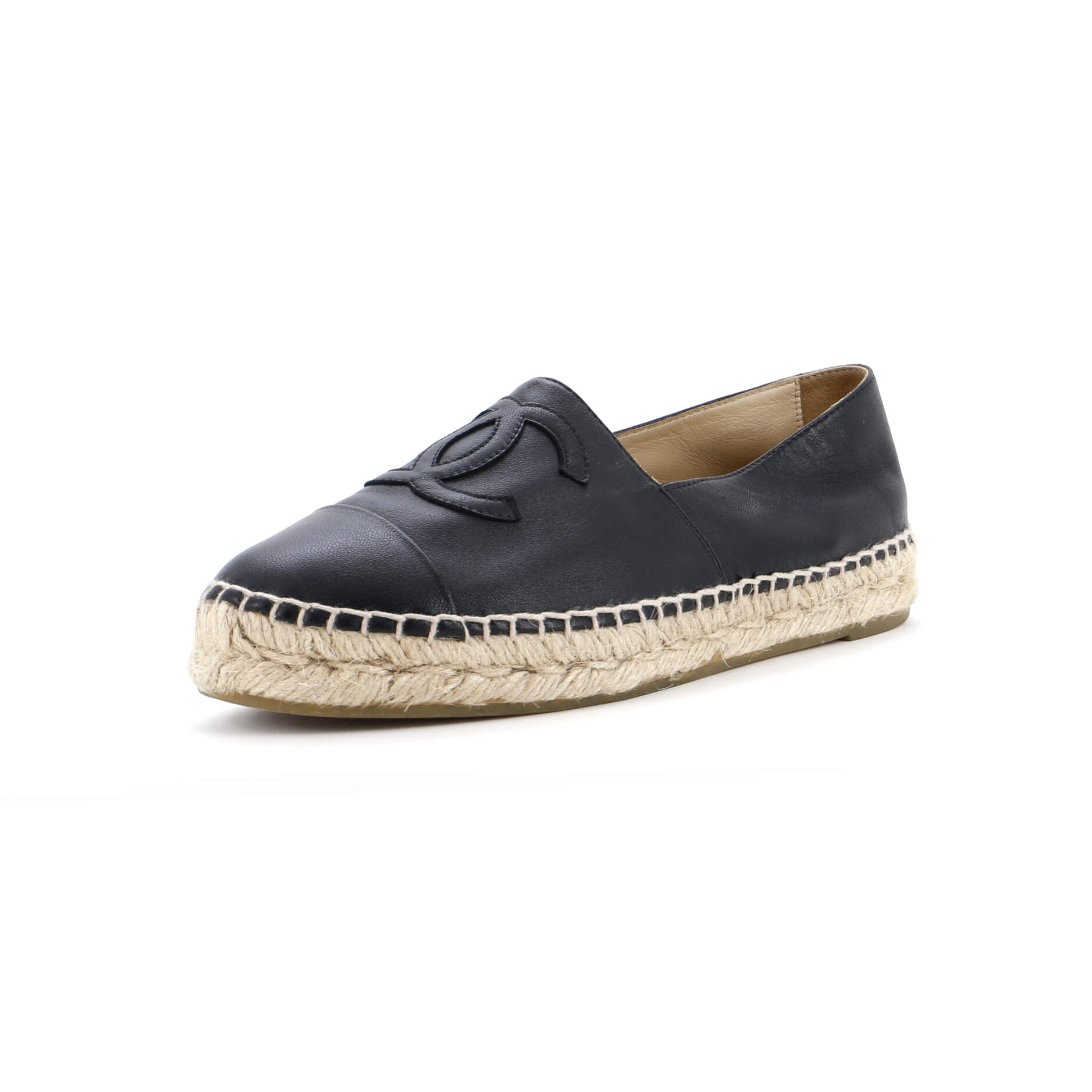 Women's CC Cap Toe Espadrilles Leather