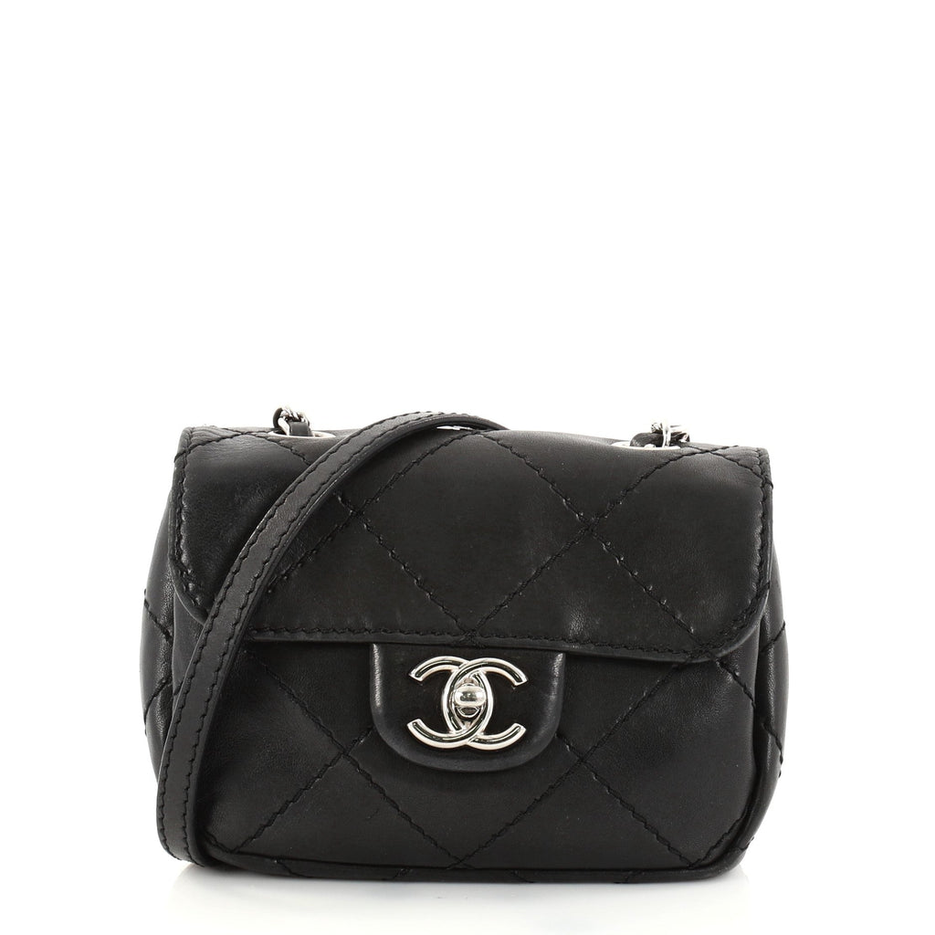 CC Flap Crossbody Bag Quilted Lambskin Mini