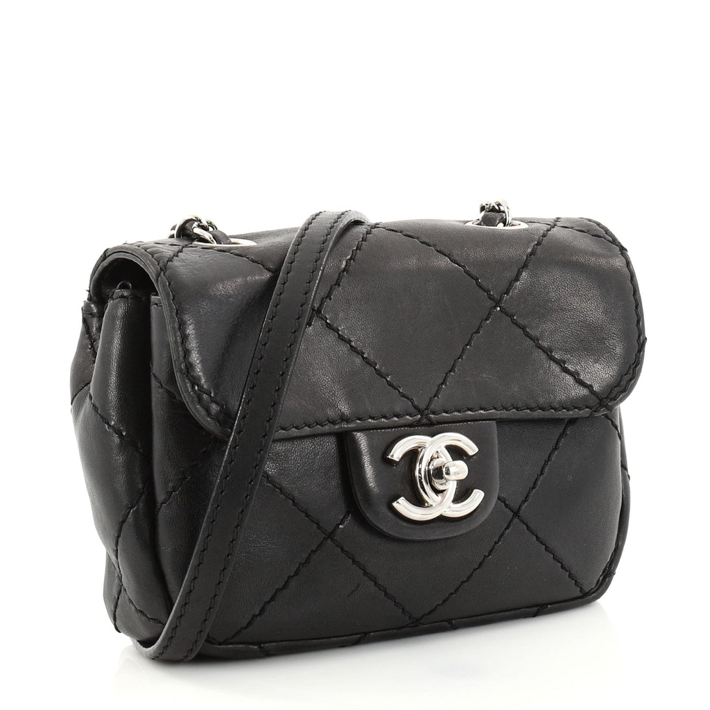 CC Flap Crossbody Bag Quilted Lambskin Mini