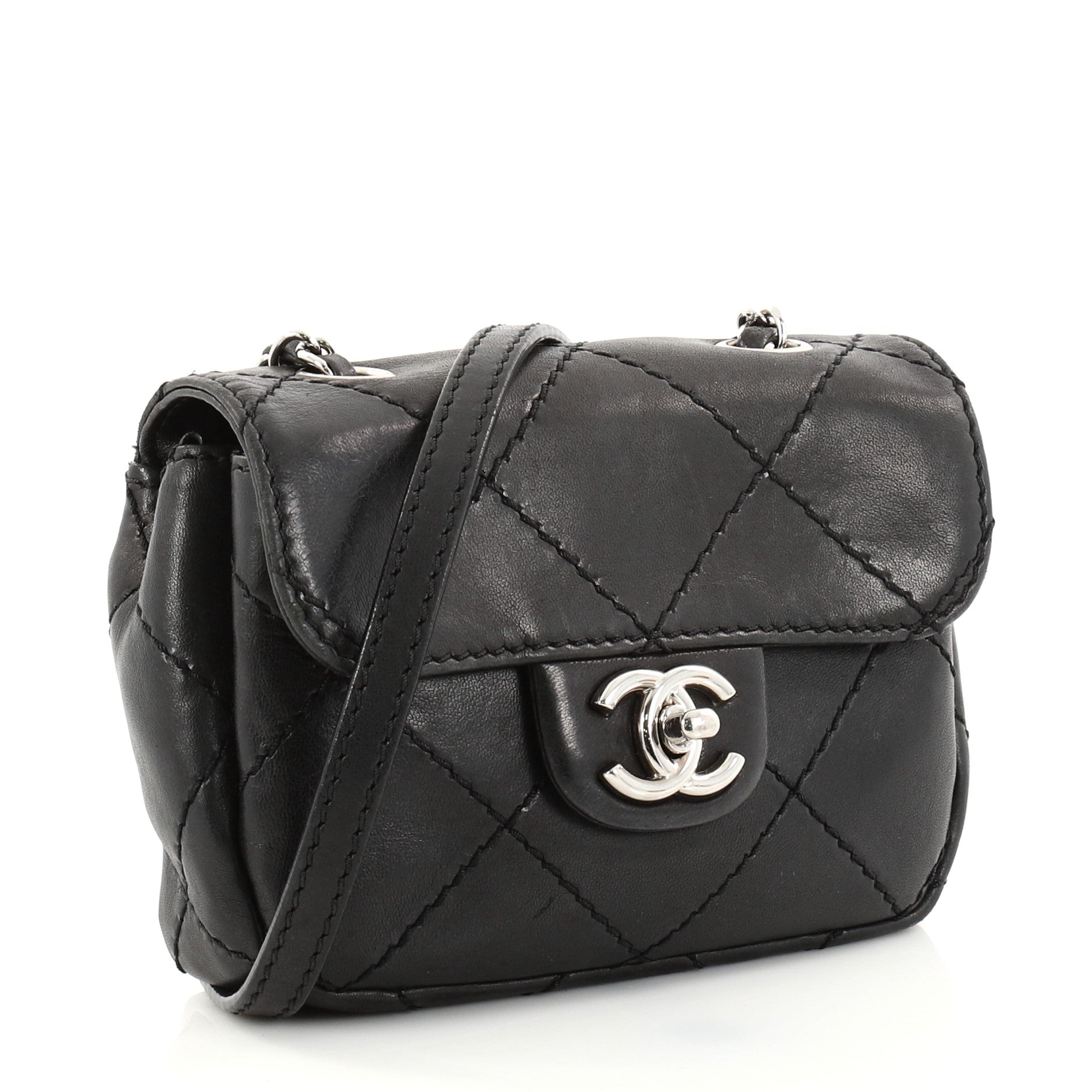 CC Flap Crossbody Bag Quilted Lambskin Mini