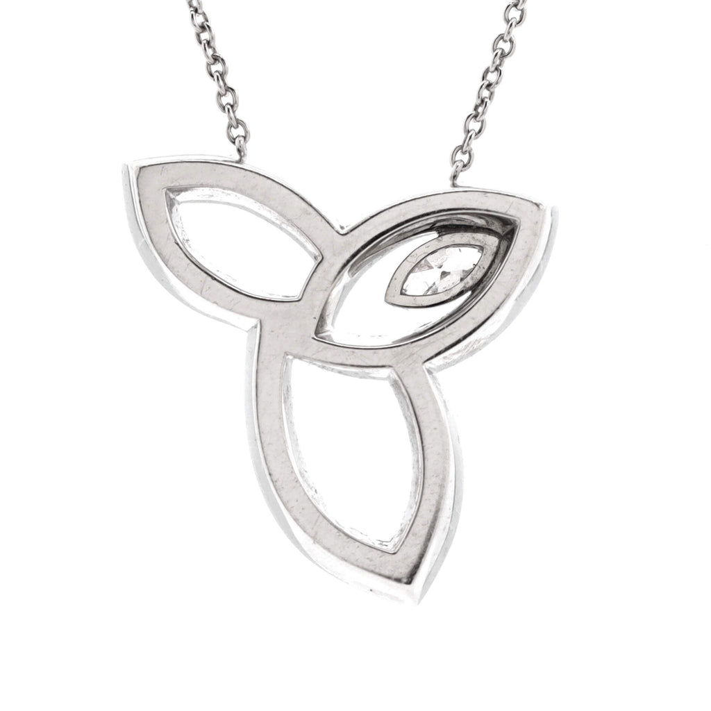 Lily Cluster Pendant Necklace Platinum with Diamonds