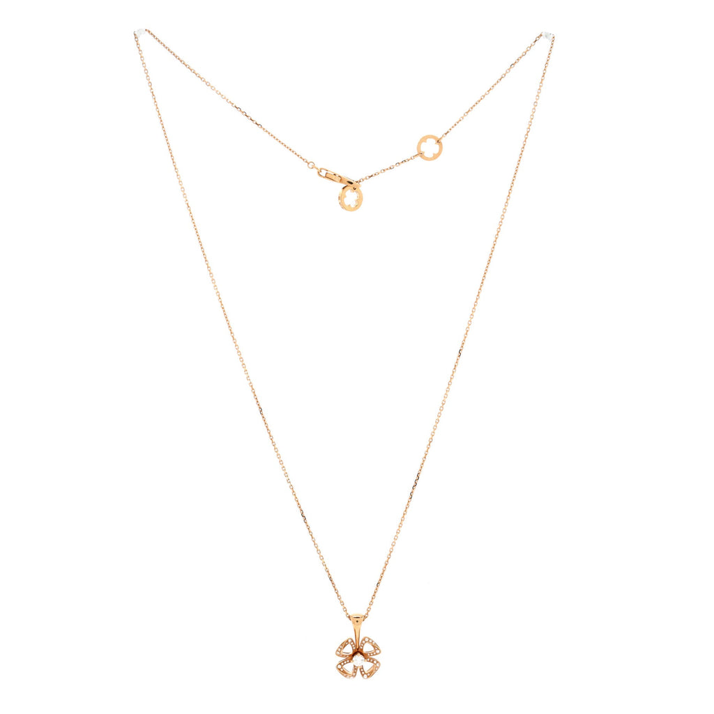 Fiorever Pendant Necklace 18K Rose Gold with Diamonds