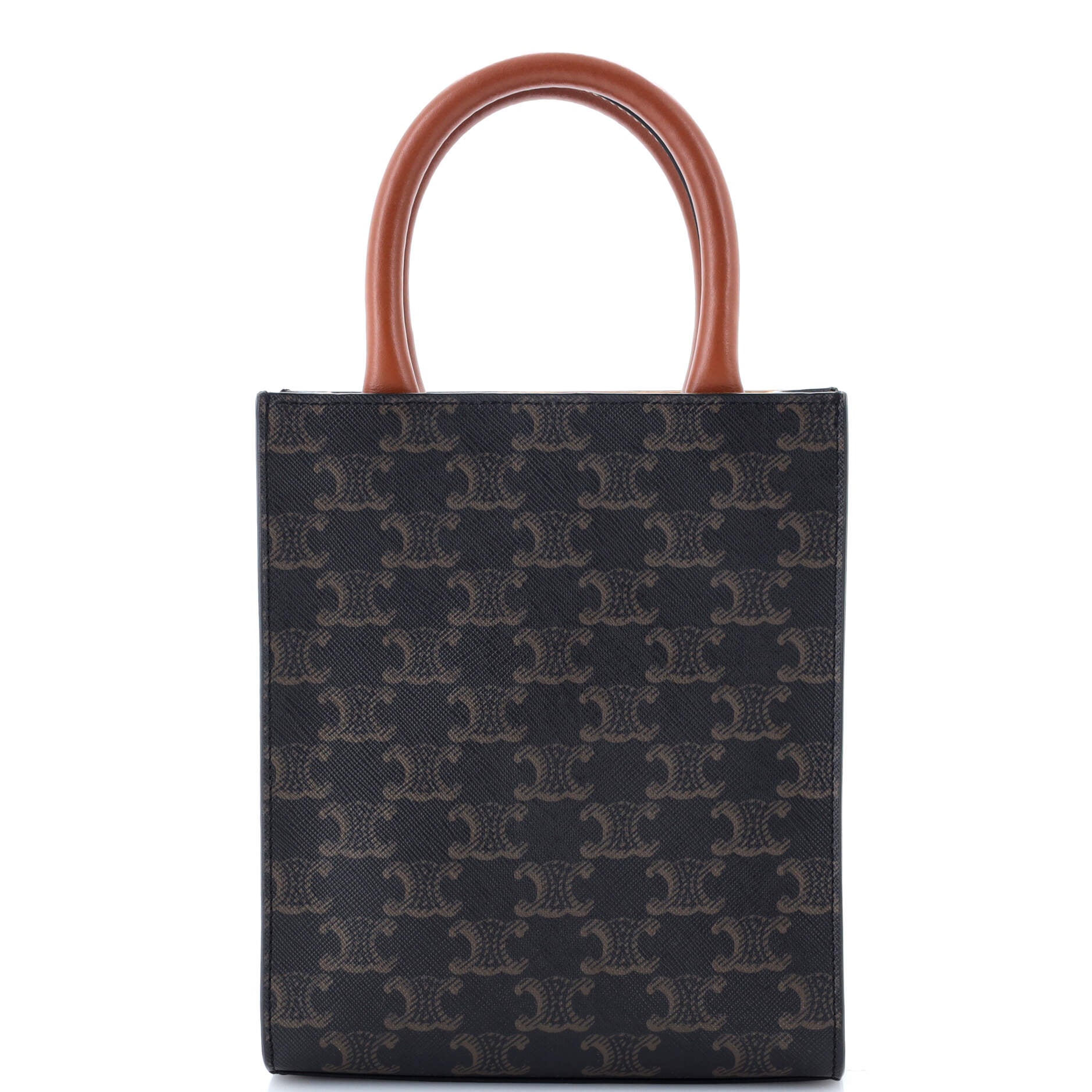 Vertical Cabas Tote Triomphe Coated Canvas Mini