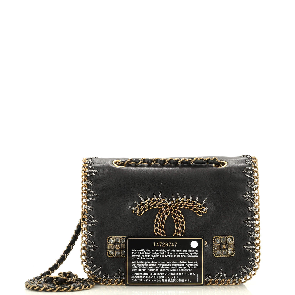 Paris-Byzance CC Flap Bag Embroidered Leather Mini