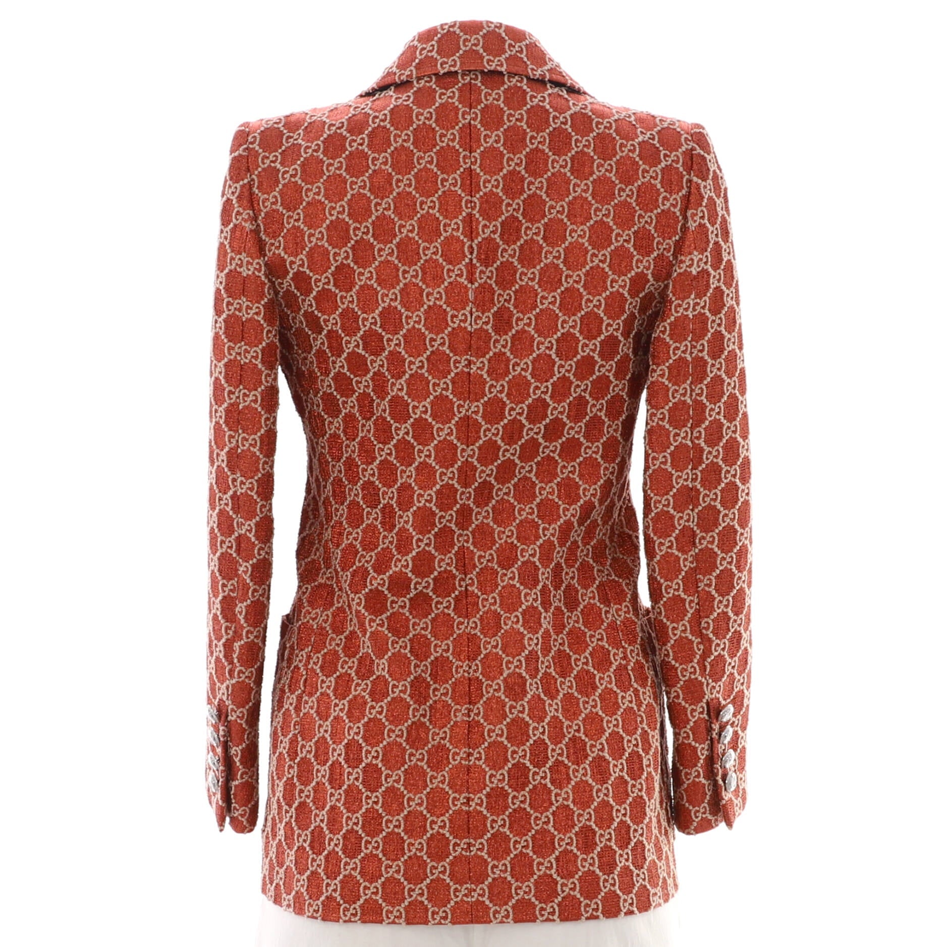 Women's Button Up Blazer GG Cotton and Polyester Blend