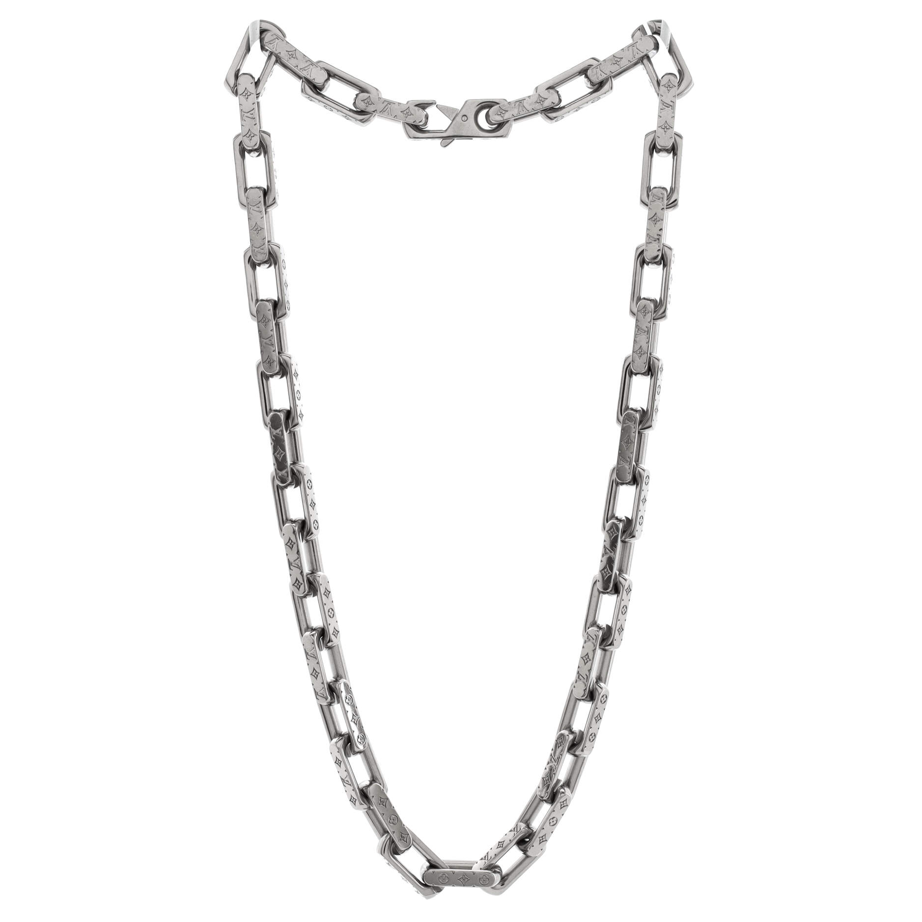 Monogram Chain Necklace Metal
