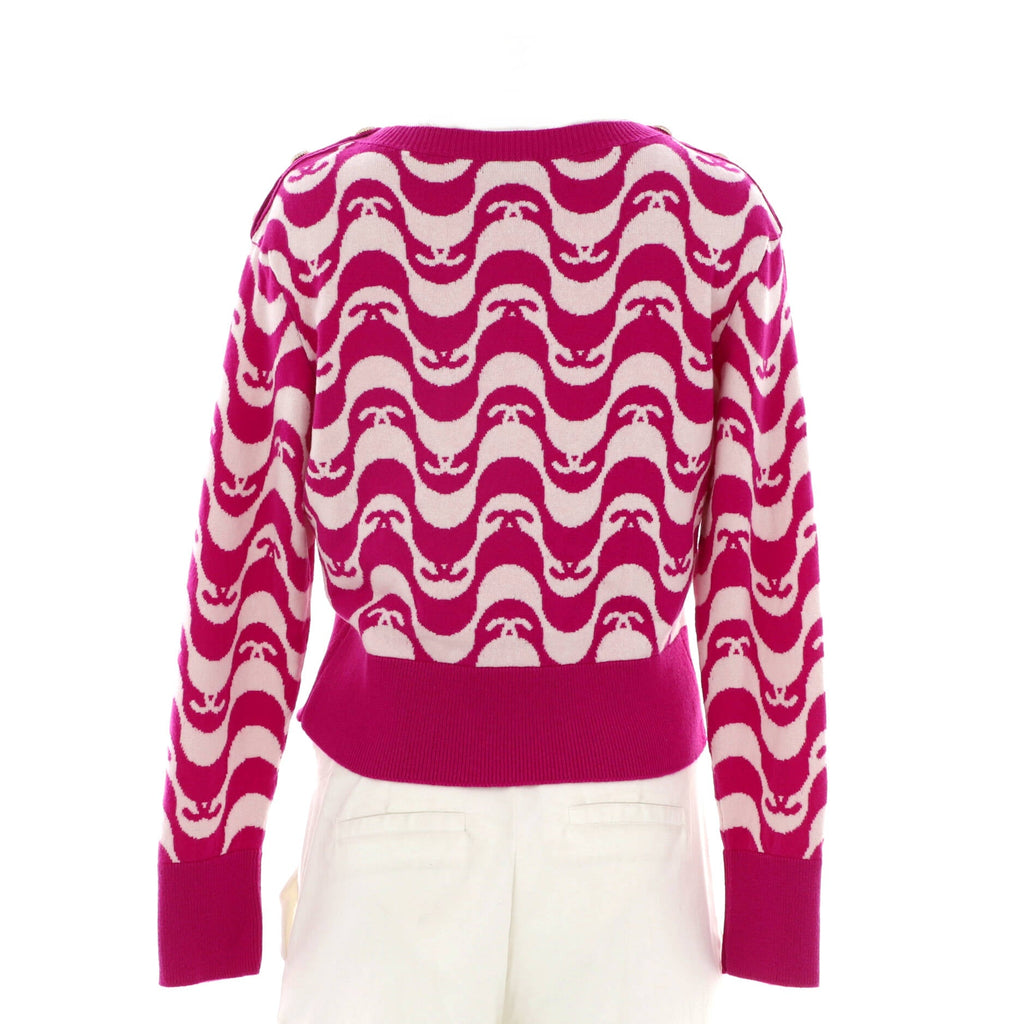 Women's CC Logo Button Crewneck Sweater Cashmere