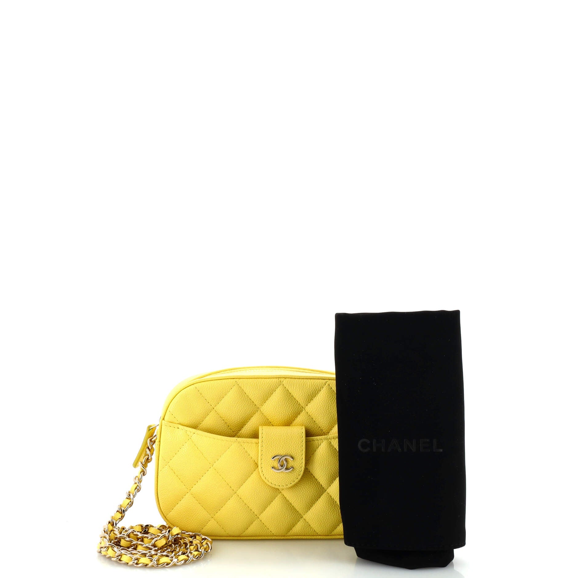 Slip Pocket Camera Case Bag Quilted Caviar Mini