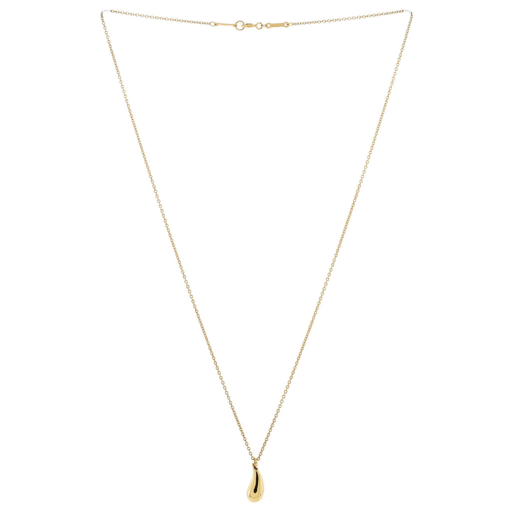 Elsa Peretti Teardrop Pendant Necklace 18K Yellow Gold 12mm