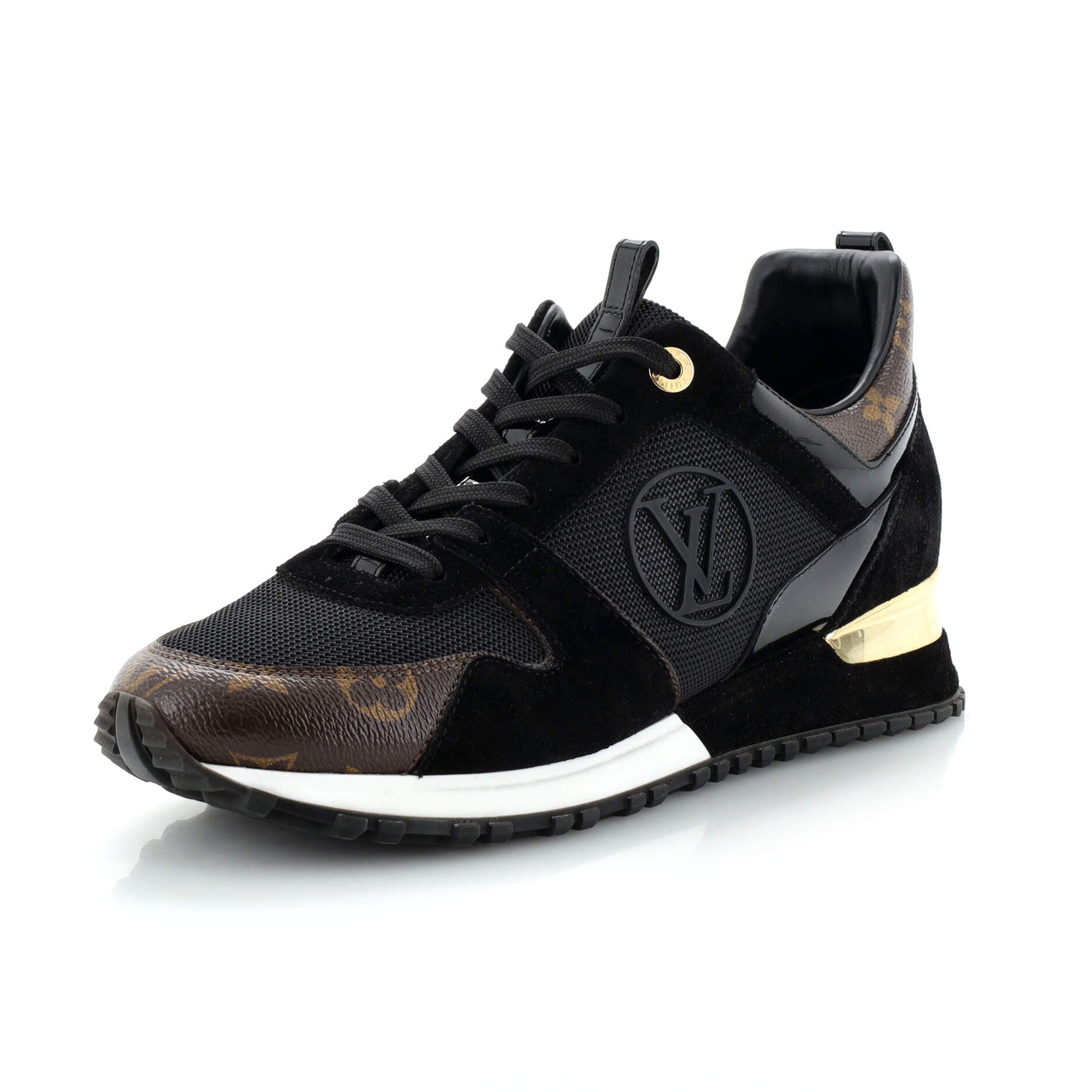 Women's Run Away Sneakers Mesh with Monogram Canvas and Suede