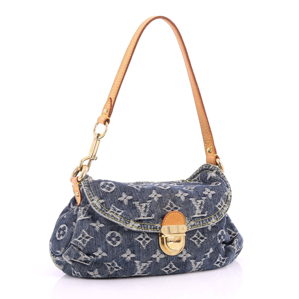 Pleaty Handbag Denim Mini
