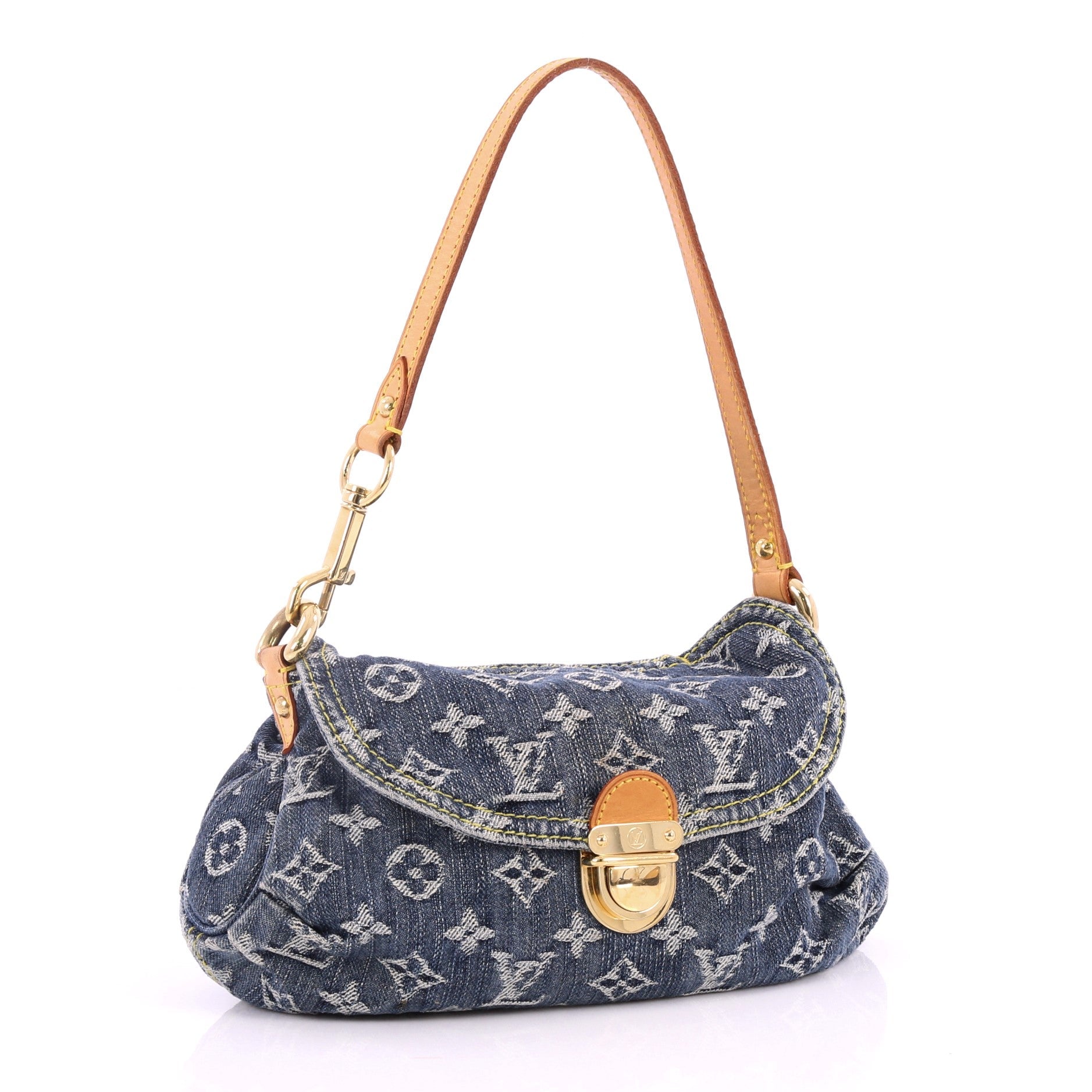 Pleaty Handbag Denim Mini