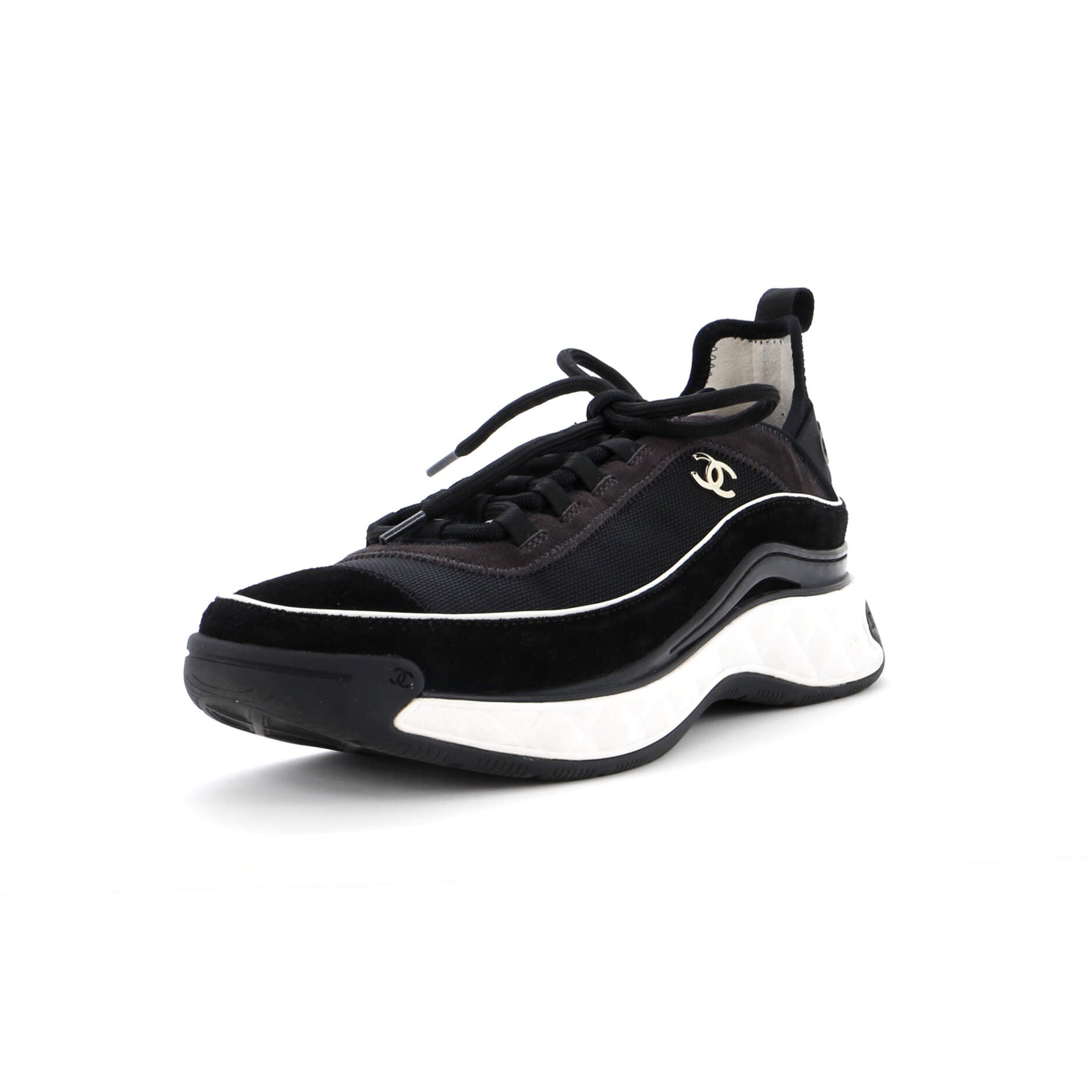 Women's CC Cap Toe Logo Sneakers Mixed Fibers