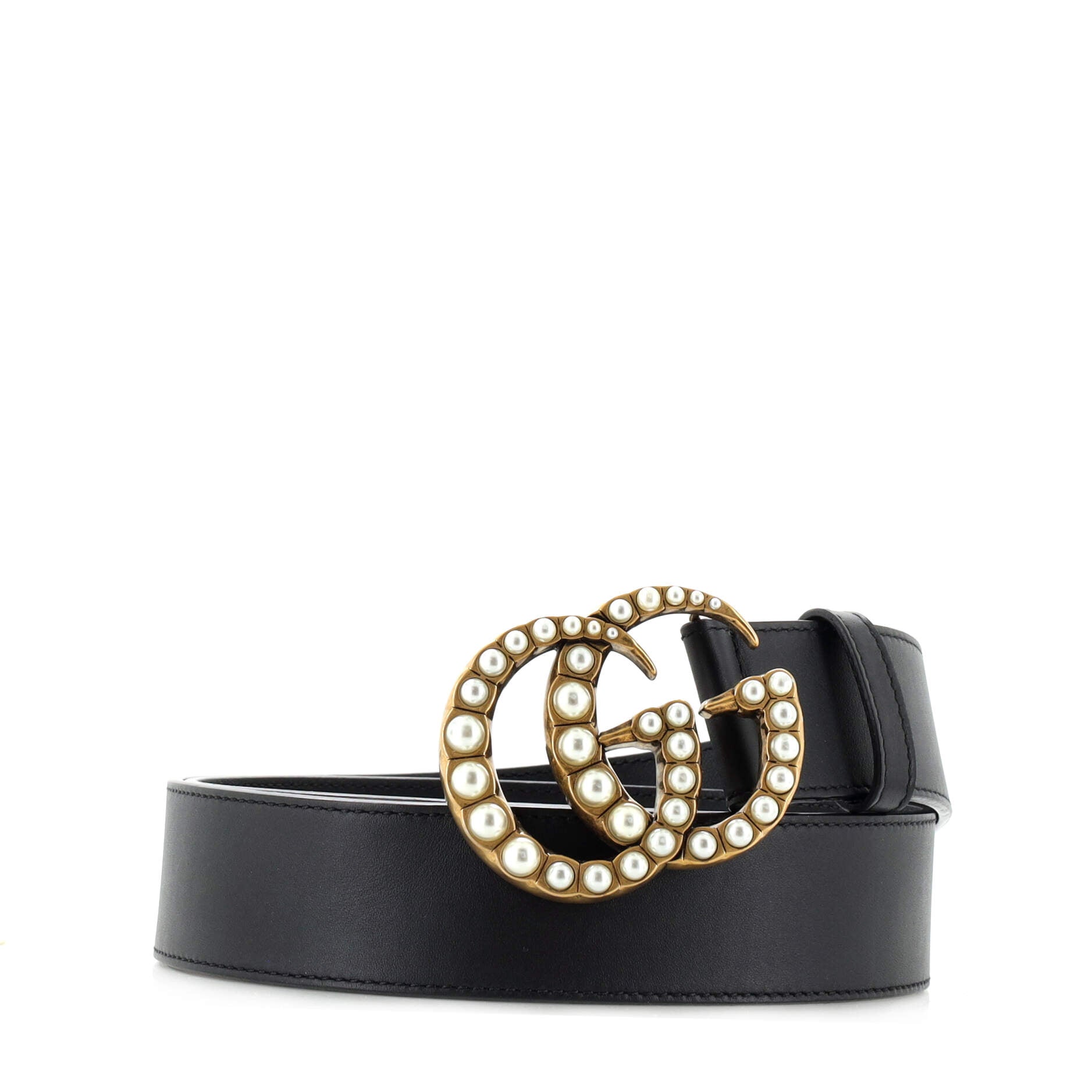 Pearly GG Marmont Belt Leather Wide 100