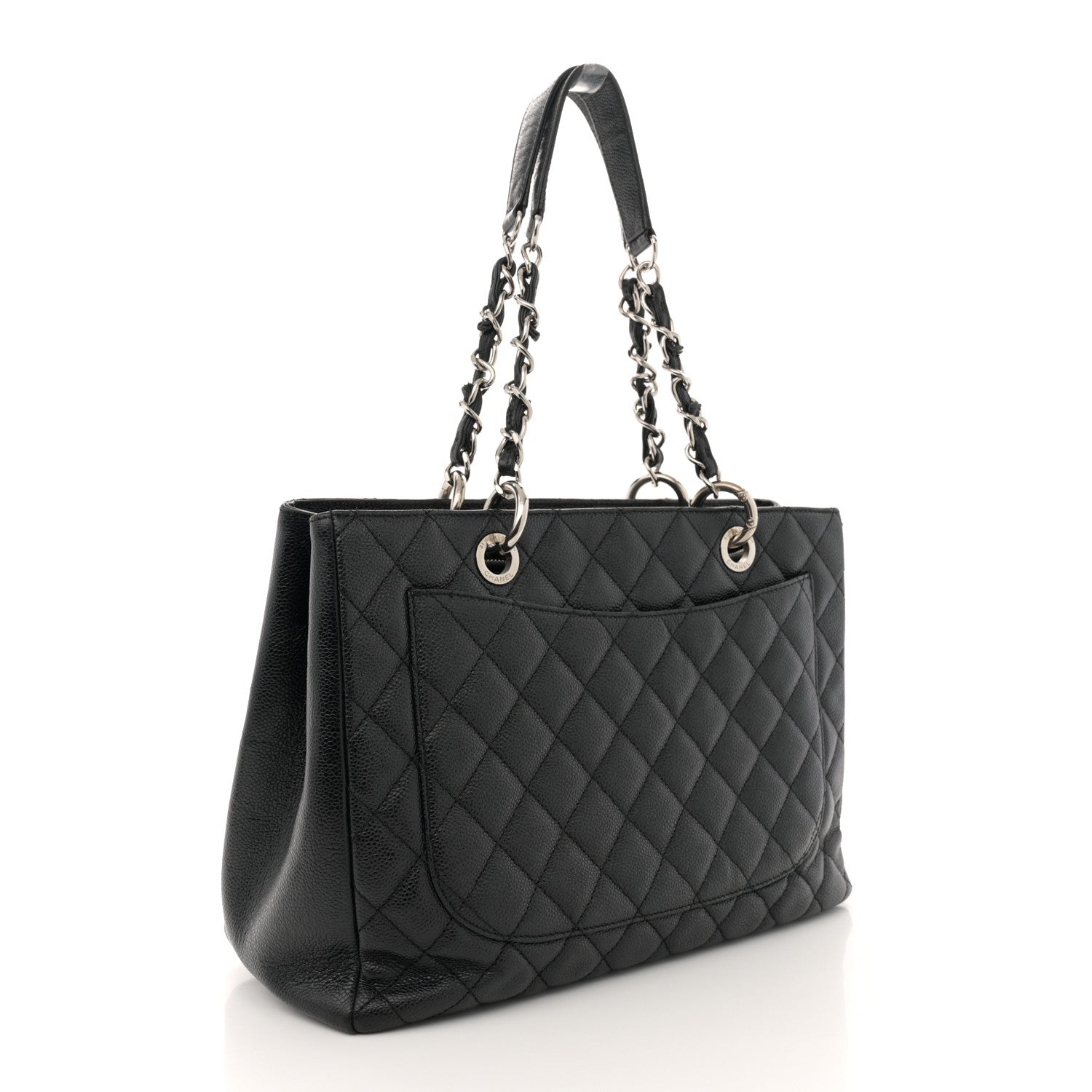 Caviar Quilted Grand Shopping Tote GST Black