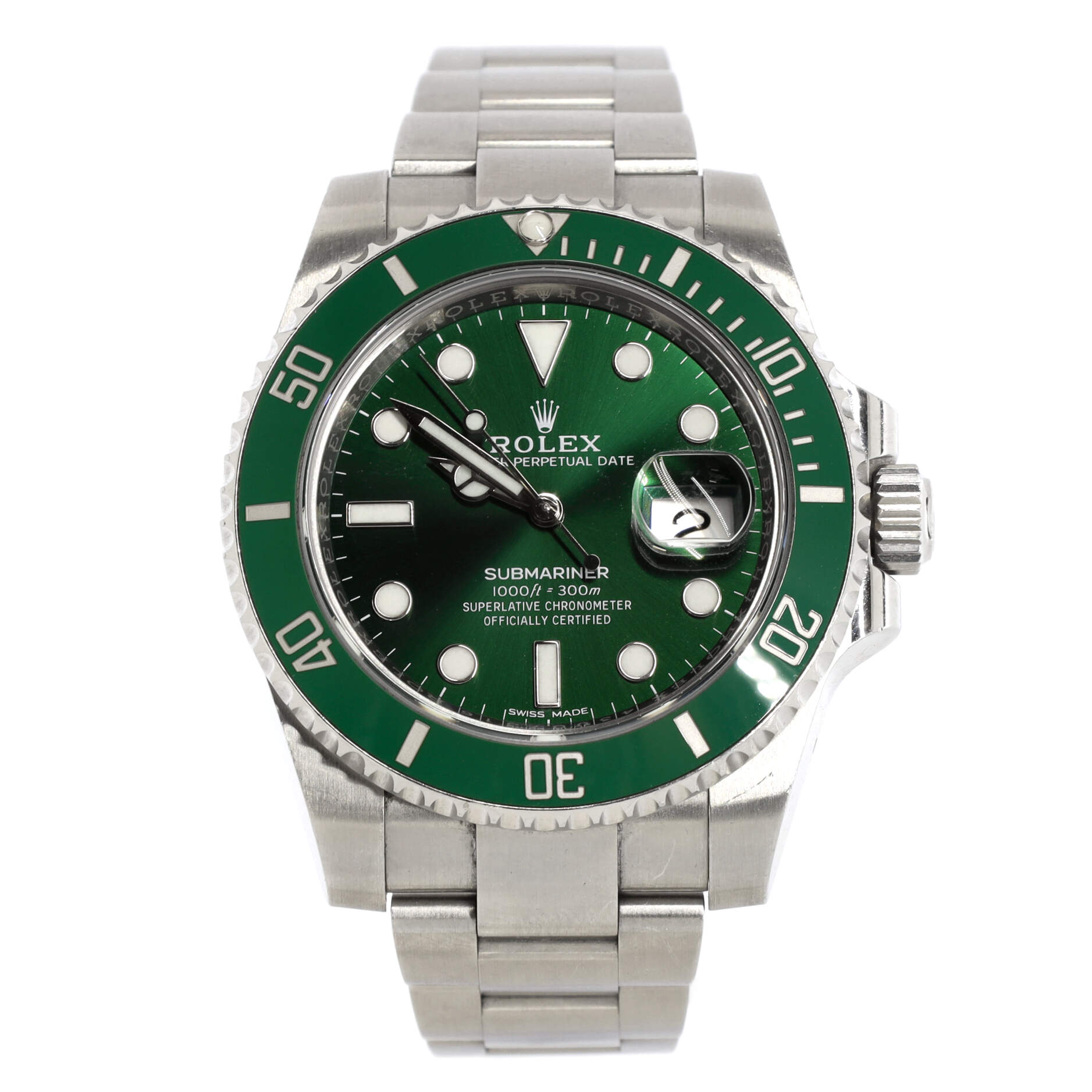 Oyster Perpetual Submariner Hulk Date Automatic Watch Stainless Steel and Cerachrom 40