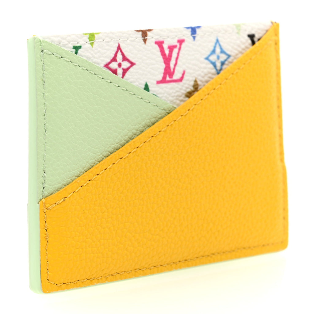 LV X TM Monogram Multicolor Criss-Cross  Holder Green Tea Gingko Green Tea Gingko Yellow