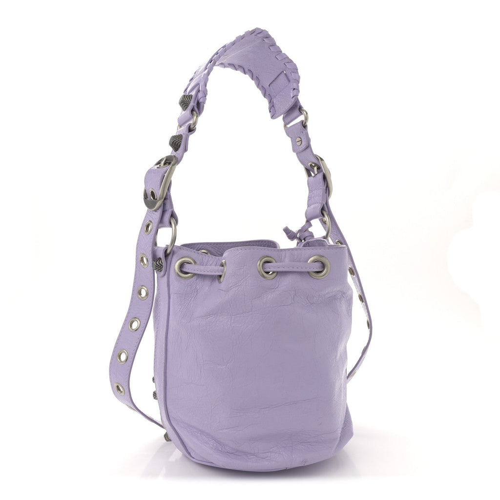 Agneau Arena Le Cagole Bucket Bag XS Lilac