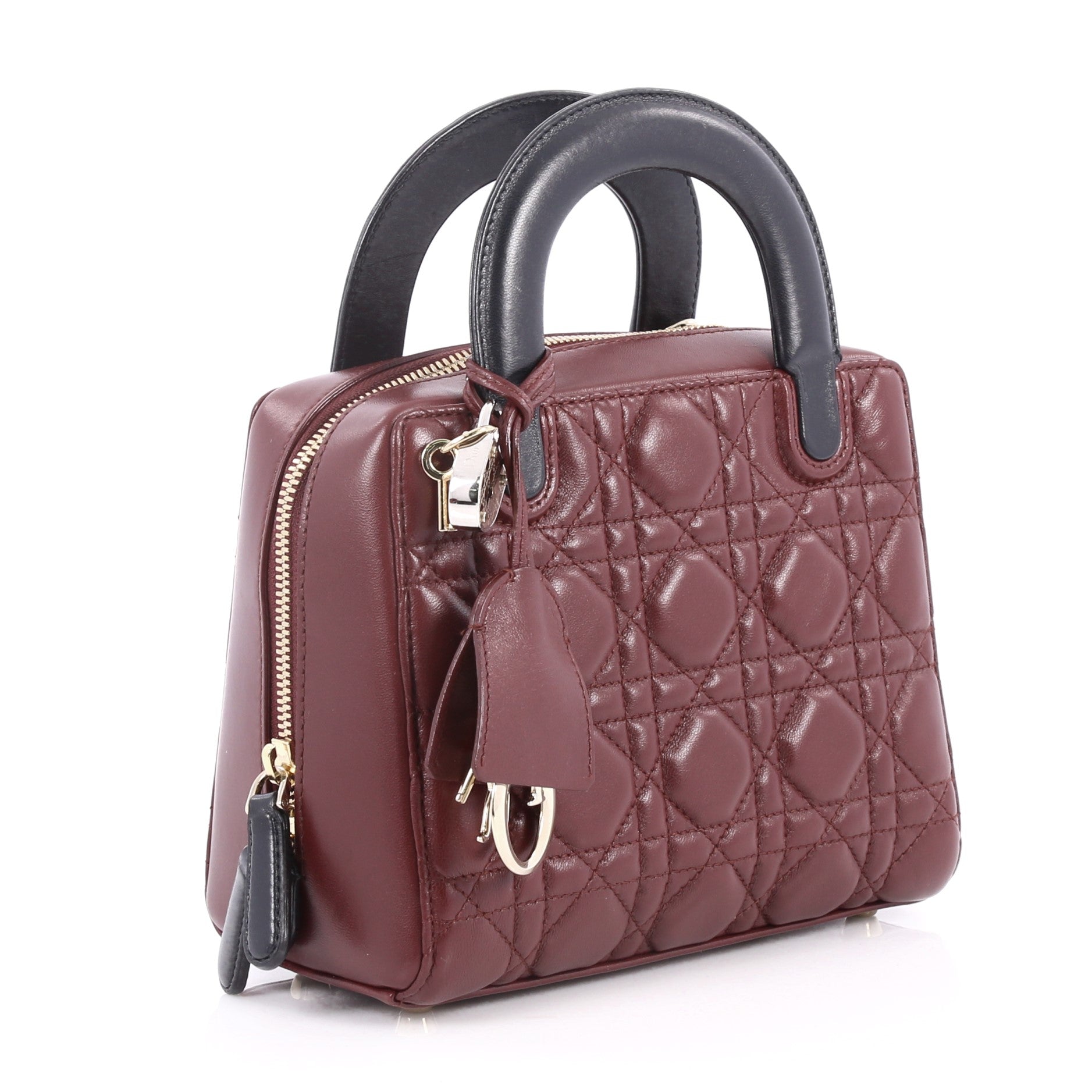 Lily Bowling Bag Cannage Quilt Lambskin Mini