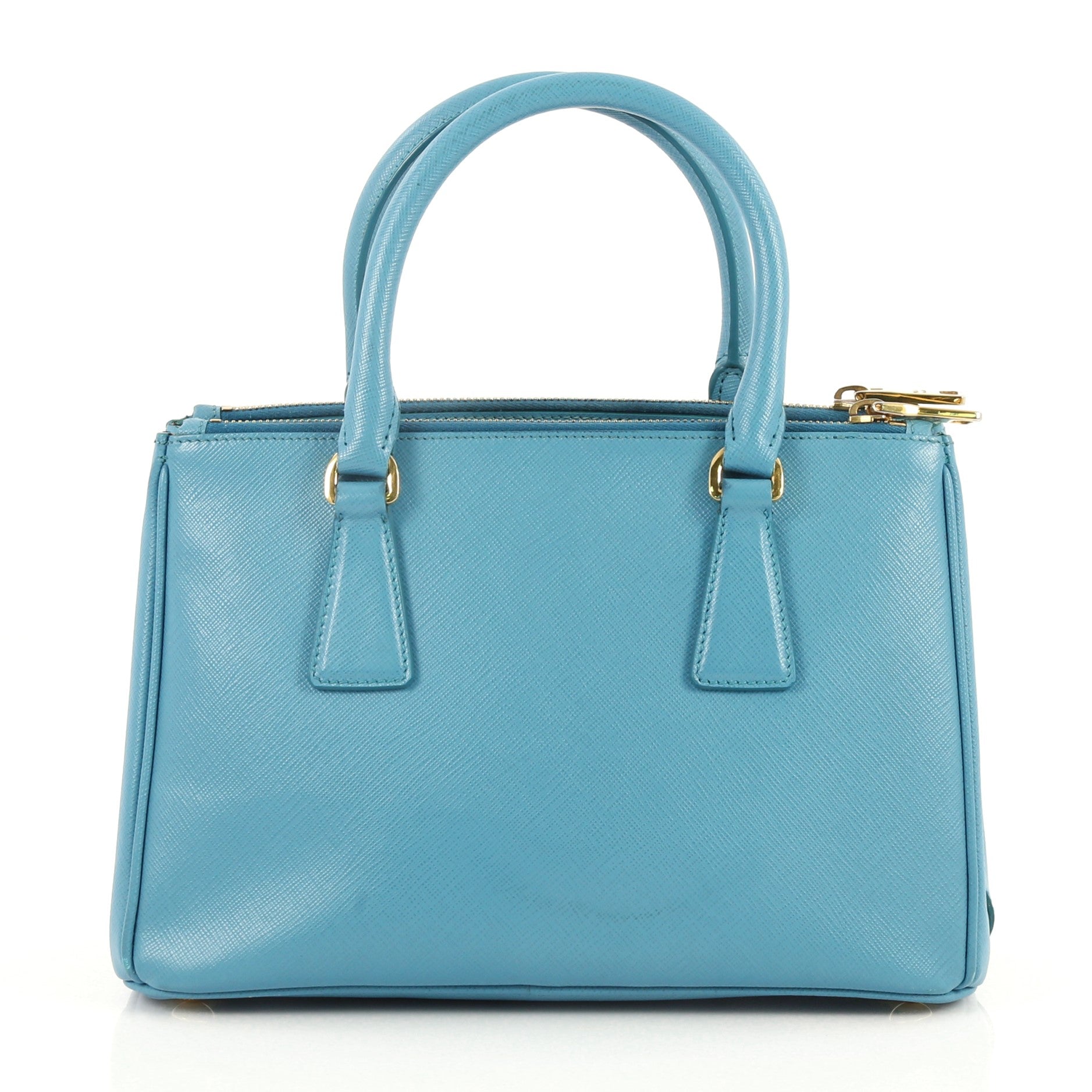 Double Zip Lux Tote Saffiano Leather Mini
