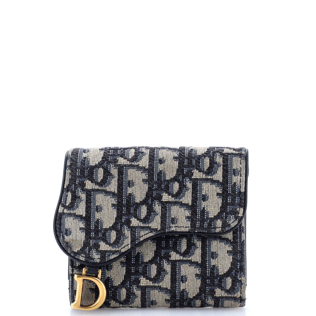 Saddle Flap Wallet Oblique Canvas Mini