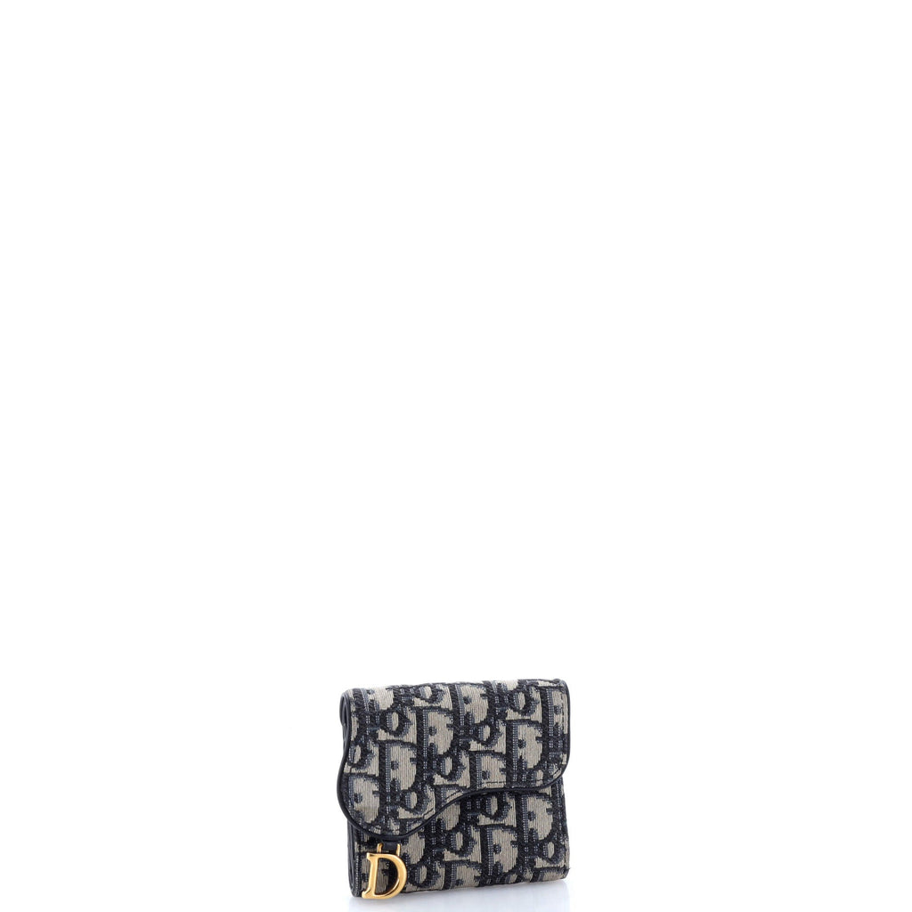 Saddle Flap Wallet Oblique Canvas Mini
